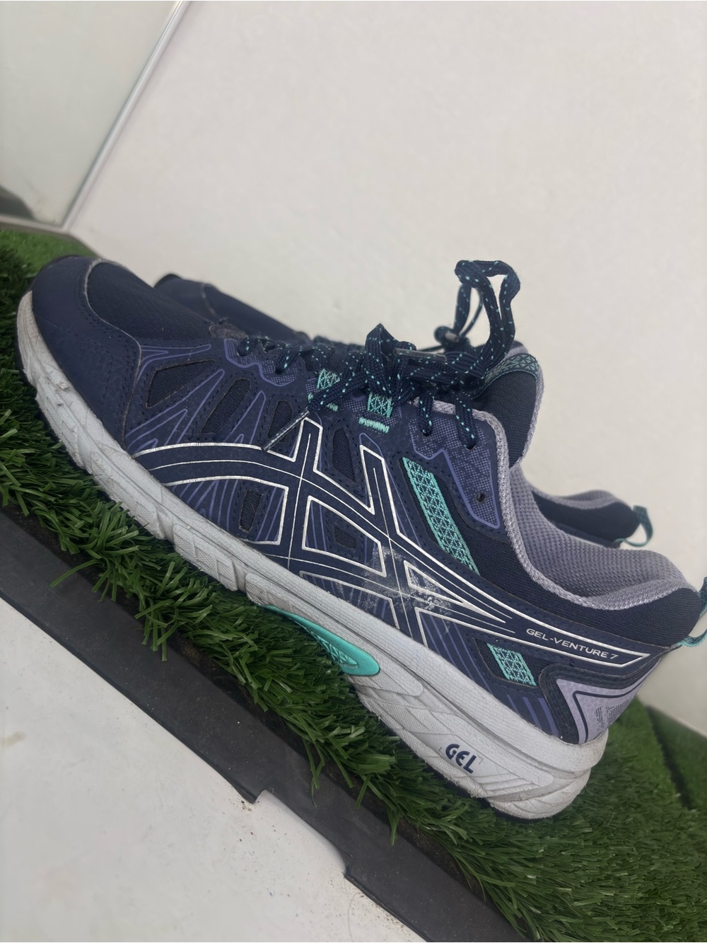 Asics Gel Venture 7 Running Shoes Womens Size 9W Blue Purple 1012A477